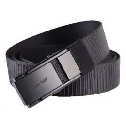 Inner Buckle Men's Fashion 2023 New Canvas Outdoor Military Fan Multi-functional Work Clothing for Training Nylon Belt