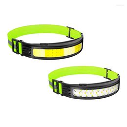 Headlamps 1 PCS Sensor Head Light Lamp Torch Running Headlight Waterproof USB Rechargeable Built-In Battery Work COB