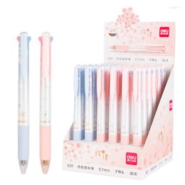 Pcs/lot Kawaii Sakura 4 Colours Ballpoint Pen Cute Press 0.7MM Ball Pens Office School Writing Supplies