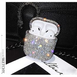 Earphone Accessories Luxury Shiny Sexy Glitter Diamond Crystal Earphone Case For Airpods 3 2021 Bluetooth Headset Protective Cover For Airpods1 2 Pro J230420