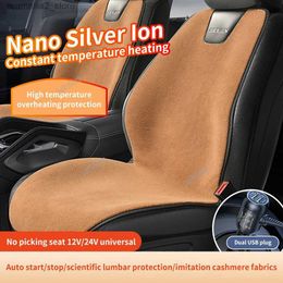Car Seat Covers 12V Universal Heated Car Seat Cushion Car Seat Heater 3 Gear Adjustable Winter Warmer Seat Heating Pads Car Interior Accessories Q231120