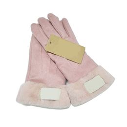 UG Women's Split Finger Gloves Solid Autumn/Winter Plush Outdoor Gloves Sports Gloves