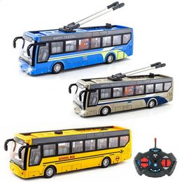 Transformation toys Robots Charging Remote Control Car Bus School Travel Sightseeing Children's Toy 231118
