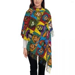 Scarves He-Man And Friends Scarf For Women Winter Fall Pashmina Shawl Wrap Masters Of The Universe Long Large Lightweight