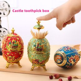 Toothpick Holders Nordic automatic push-type toothpick box household creative toothpick holder el restaurant fashion high-end toothpick holder 230419