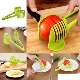 Fruit Vegetable Tools Potato Food Tomato Onion Lemon Slicer Egg Peel Cutter Holder R59 Drop Delivery Home Garden Kitchen Dining Bar Dhqre