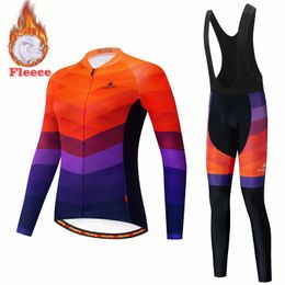 Cycling Jersey Sets MILOTO Women Clothing Winter Thermal Fleece Cycling Jersey Set Lady Ropa Ciclismo Long Sleeve Mountain Bike Clothes 231120