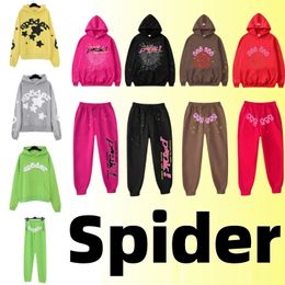 Örümcek kapüşonlu örümcek eşofman sp5der hoodie erkek kadın 480g kaliteli pamuklu giysiler moda sokak kıyafeti toptan 2 adet% 10 indirim