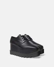 Dress Shoes Women Elyse Platform Black Saw-edge Micro Sole