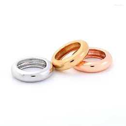 Cluster Rings Uer 2023 Gold Silver Colour Copper Punk Metal Simple Ring For Women Men Christmas Wholesale Jewellery Mj0014 Mj0015