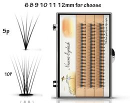 New 60 bundles Individual Cluster Eye Lashes Eyelash Grafting Extensions 01mm Thickness 67891011121314mm for choose9798649