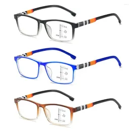 Sunglasses Fashion Progressive Multi-Focus Reading Glasses For Women Men Optical Spectacles Vision Care Eyeglasses Square Frame Eyewear