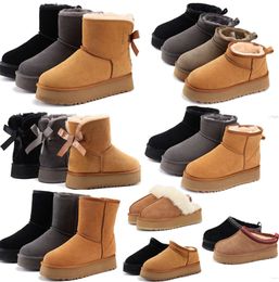 designer UGGsity slippers snow boots mini women winter australia platform ug boot fur slipper ankle wool shoes sheepskin real leather classic booties 6235EXS