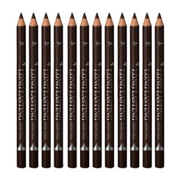 Eyebrow Enhancers 12pcs Portable Eyeliner Makeup Natural Looking Coloring Cosmetic Professional Tint Easy Apply Dark Brown Eyebrow Pencil Set 231120