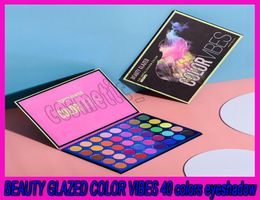 BEAUTY GLAZED COLOR VIBES 40 colors eyeshadow Matte Shiny Lasting Pigmented Palette Pearly Eyes Powder Makeup6460344