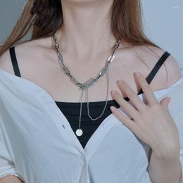 Chains Stitching Chain With Rhinestone Necklace Ladies Short Clavicle Ins Personality Stainless Steel For Women Jewellery