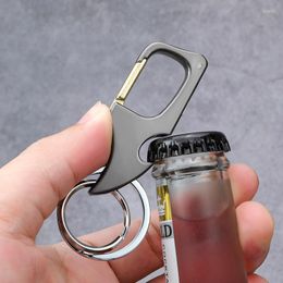 Keychains Fashion Keychain Multifunctional Men's Jewelry Bottle Opener Creative Alloy Key Ring Banquet Gift Wholesale Car Pendant