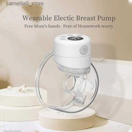 Breastpumps Electric Breast Pump Silent Wearable Automatic Milker USB Rechargable Hands-Free Portable Milk Extractor Baby Breastfeeding Acce Q231120