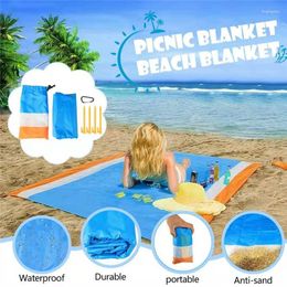 Pillow Outdoor Camping Mat Beach Blanket Large For 4-7 Adults Waterproof Picnic Pocket Carpet Rug Folding Sleeping Bed Pad