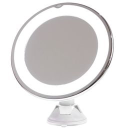 Compact Mirrors 7Inch 10X Magnifying Makeup Mirror with Suction Cup Led Makeup Mirror 360 Rotating Professional Desktop Cosmetic Mirror 231120