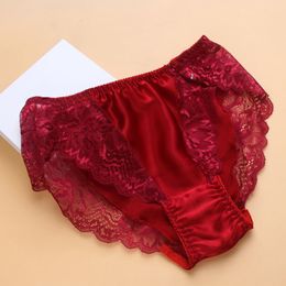 Women's Panties Quality Panties 100% Mulberry Silk Women Pure Silk Lace Sexy Lingeries M/L/XL/XXL FREE SHIPPING 230420