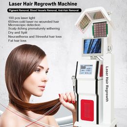 650nm Diode Laser Hair Regrowth Accelerating Anti-hair Removal Beauty Salon 5 in 1 Scalp Itching Treatment Health Detection Restoration Machine
