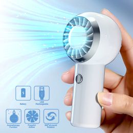 Portable Air Coolers GOONE Portable Fan hand-held Quiet Small USB 2000 Mah Rechargeable mini Neck fan for Student Dormitory Office Outdoor Hand fan 230419