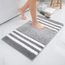 Carpet Olanly Absorbent Bath Mat Quick Dry Anti-Slip Bathroom Show Carpet Soft Kitchen Plush Rug Foot Pad Floor Protector Doormat Decor 231120