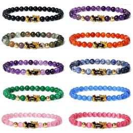 Strand Color Changed Pixiu Lucky Bracelet Men Natural Energy Stone Healing Pi Yao Dragon Beaded Women Wealth Feng Shui Jewelry