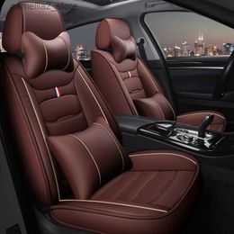 Car Seat Covers WZBWZX Universal Leather Car Seat Cover For All Models Polo Golf 7 Tiguan Touran Jetta CC Beetle Vw Car-Styling 5 Sea Q231120