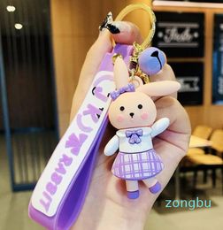 Fashion Cartoon Keychain Key Buckle Bag Car Handmade Man Woman Loves Purse Bags Keychains PVC Uniform