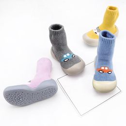 First Walkers Elastic Baby Indoor Shoes Cartoon Toddler Soft Infant Casual