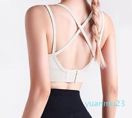 Yoga Outfit Xlwsbcr Cross Beauty Back Sports Underwear Women - Resistant Running Vest Gathered To Wear High-end Fitness Bra