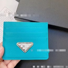 Fashion Lychee Pattern Triangle Mark Card Holder with Diamond Clip Set Applicable Driving License Multi-Position Card Slot Leather Advanced Card Holder