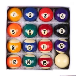 Billiard Balls 25Mm 38Mm Billard Balls Children Billiards Pool Table Set Polyester Resin Small Cue Fl Billiard1255V Drop Delivery Spor Dhmza