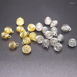 Charms Mini Spiral Lantern For Jewellery Making DIY Earring Necklace 8x10mm Shaped Metal Pendant Findings