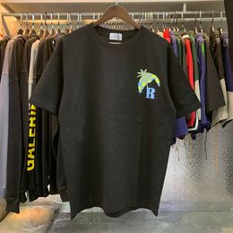 2023 Designer Fashion Clothing Tees Hip hop TShirts Rhude Moonlight Tropics Coconut Racing Print Unisex Loose Casual T-shirt Summer Streetwear Tops Sportswear 33