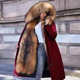 Women s Fur Faux Thickened and warm winter women s fur inner lining coat off season treatment 231120