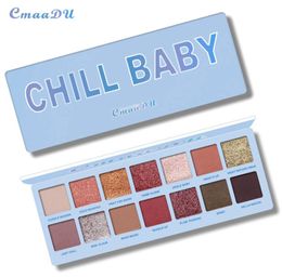 CmaaDu 14 Colour Nude Shining Eyeshadow Palette Makeup Glitter Pigment Smoky Eye Shadow Pallete Waterproof Cosmetics1299053