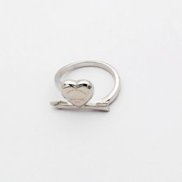 10AAA 1cm*1cm designer Original engrave T heart arrow Ring Gold Sier Rose 316L Stainless Steel letter love Rings Women girl wedding Jewelry USA size 6 7 8 9