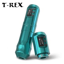 Tattoo Machine T-Rex Wireless Tattoo Machine Adjustable Stroke Rotary Cartridge Tattoo Pen with1800mAh Power Coreless Motor for Tattoo Artist 231120