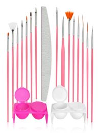 Nail Art Accessories Brushes Pen Nail File Set Drawing Paint Brush Nail Supply Finger Beauty Tips1177580