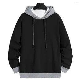 Men's Hoodies Autumn Winter Casual Hoodie Sweatshirt Men With Drawstring Long Sleeve Cosy Stylish Pullover Streetwear