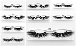NEW 25mm 3D Mink Eyelashes Natural Soft False Eyelash Big Volume Long Eyelash Extension For Makeup5318538