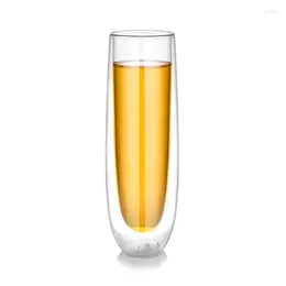 Wine Glasses INS Fashion German Style Double Glazing Wedding Champagne Glass Charms Verre Sparkling Drink Flutes Rum Liqueur Cup