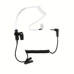 listen Surveillance 3.5mm Headset Earpiece with Clear Acoustic Coil Tube Earbud for Two-way Radios Transceivers and