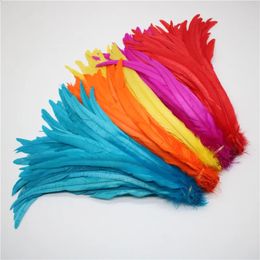 Other Event Party Supplies Wholesale 100pcs Natural Cock Tail Feathers 2540cm 1016inch Clothing Decoration Stage Performance Rooster Feathers Plume 231118