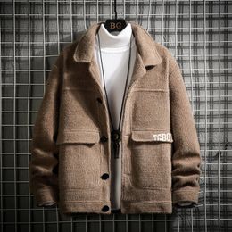 Men's Wool Blends Autumn and Winter Men's Slim Fit Short Woollen Coat Design Business Casual Men's Warm Coat Trench Coat Plus Size S-3XL 231118