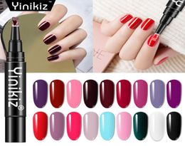 12pcslot One Step Gel Polish UV LED Soak Off Gel Lacquer For Manicure 3 In 1 Nail Art Varnish Pen2065468