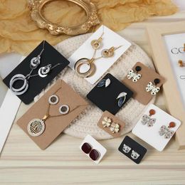 Jewellery Pouches Earring Cards Necklace Display Black Beige White 30PCS DIY Accessories Cardboard Paper Tags Stores Decor